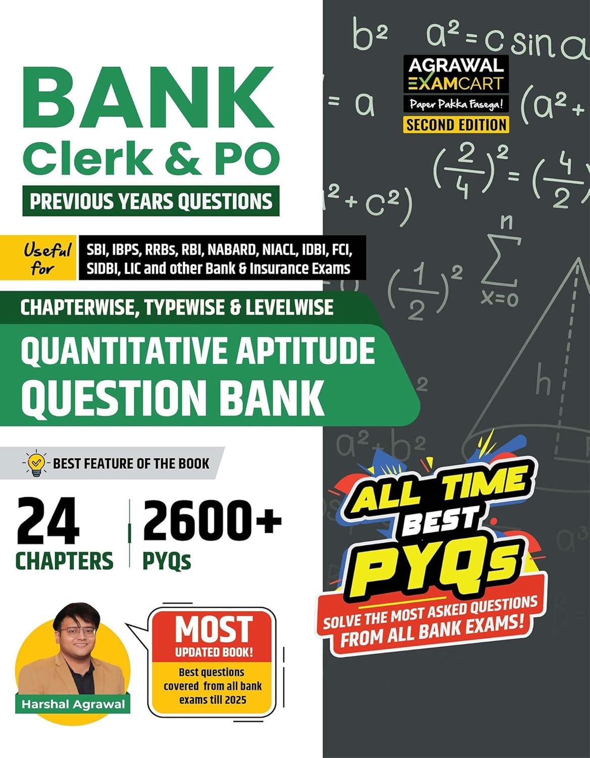 Examcart Bank Clerk & PO Quantitative Aptitude Question Bank by Harshal Agrawal sir
